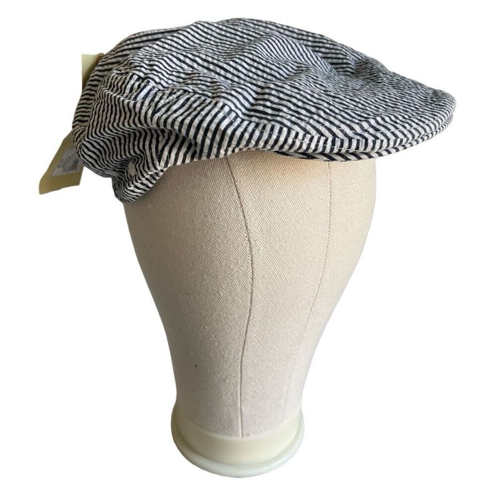 NWT Toddler Boys Cherokee Smoky Blue Striped Paige Boy Newspaper Boy Hat - 2T-5T